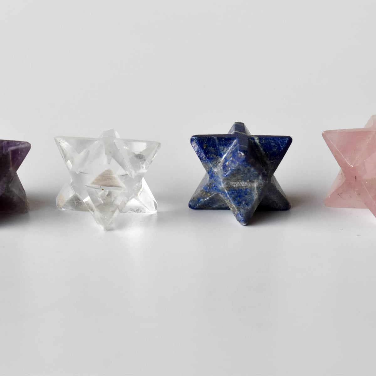 Crystal Merkaba Stars, Crystal Grid, Energy Healing Sacred: Crystal Quartz / Solid Gemstone