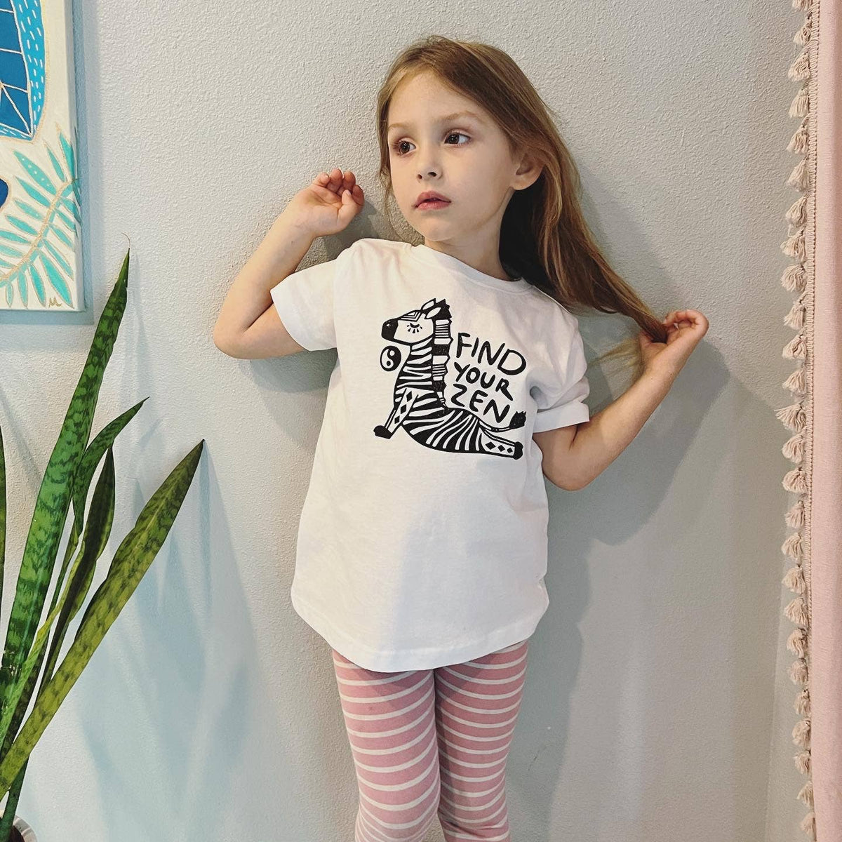Zen Zebra Kids Tee Shirt: 2T