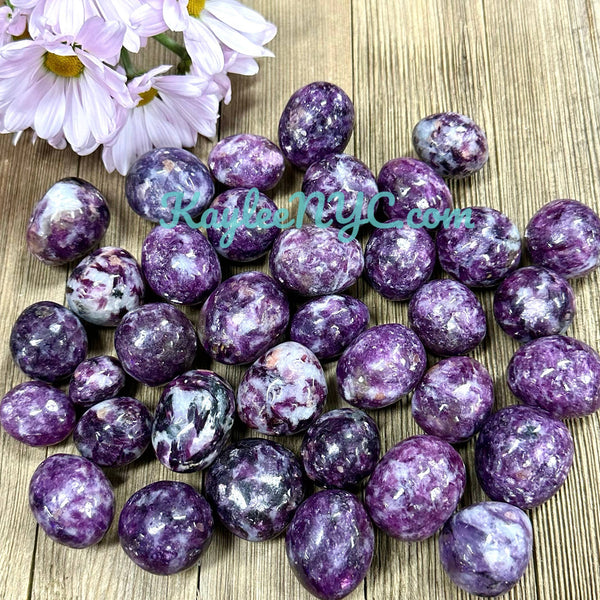 2 Lbs Natural Lepidolite Mica Tumble Healing Energy