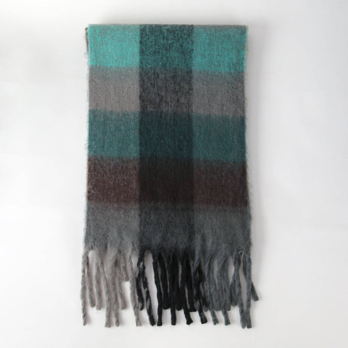 Plaid Pattern Wool Scarf for Women - Soft, Warm, and Stylish: Red Yellow Plaid