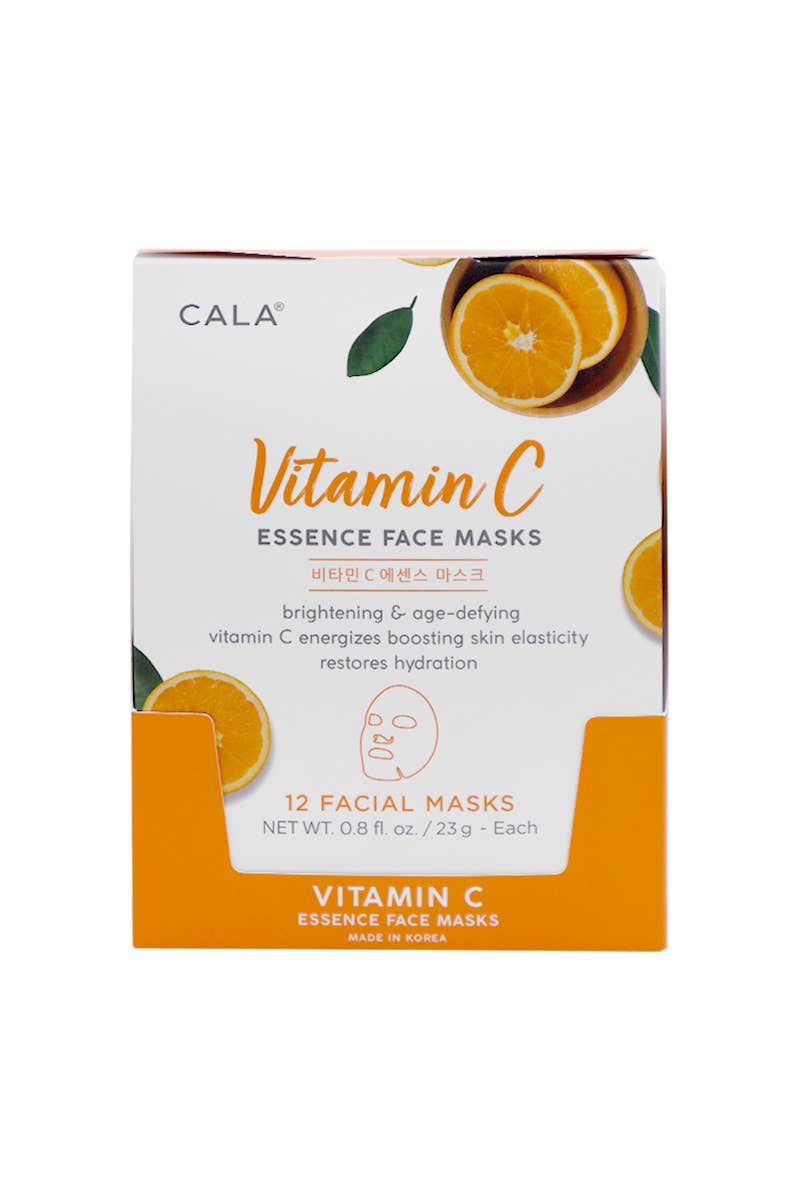 CALA 67094 Vitamin C Brightening Facial Mask Sheet - 12pcs