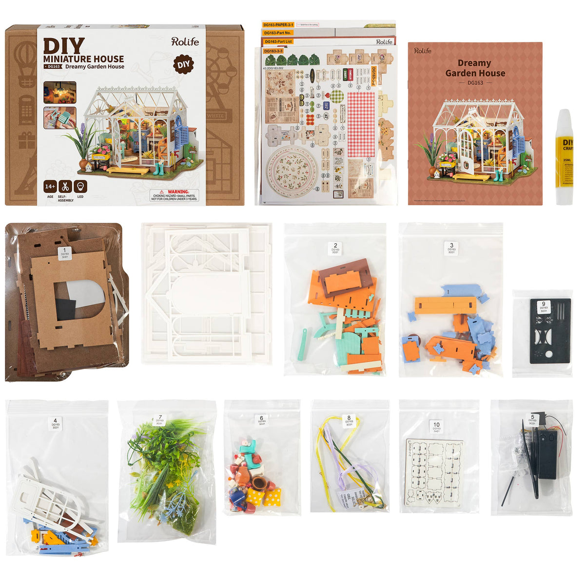 DIY Miniature House Kit: Dreamy Garden House