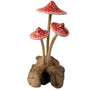 Red Mushrooms Wood Base