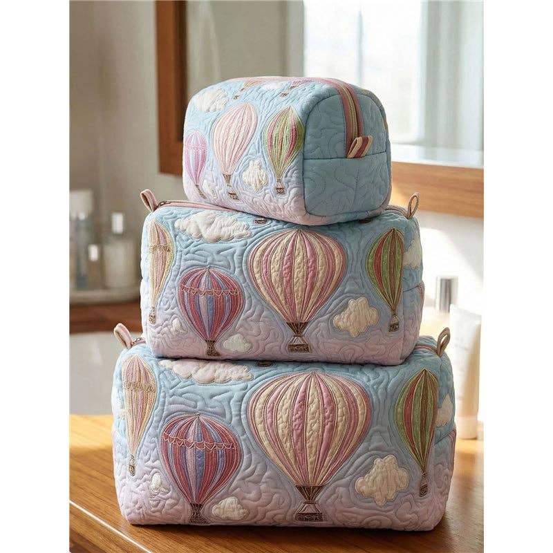 Quilted Makeup Organizer Bag Set: Style 3 / Small package G669: 6 inches x 3 inches x 3 inches