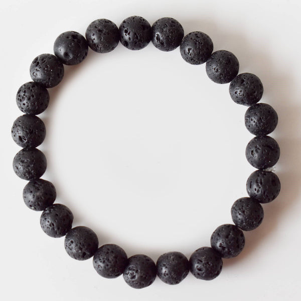 Crystal Bracelet | Lava Bracelet | Healing Gemstone Bracelet: 8mm
