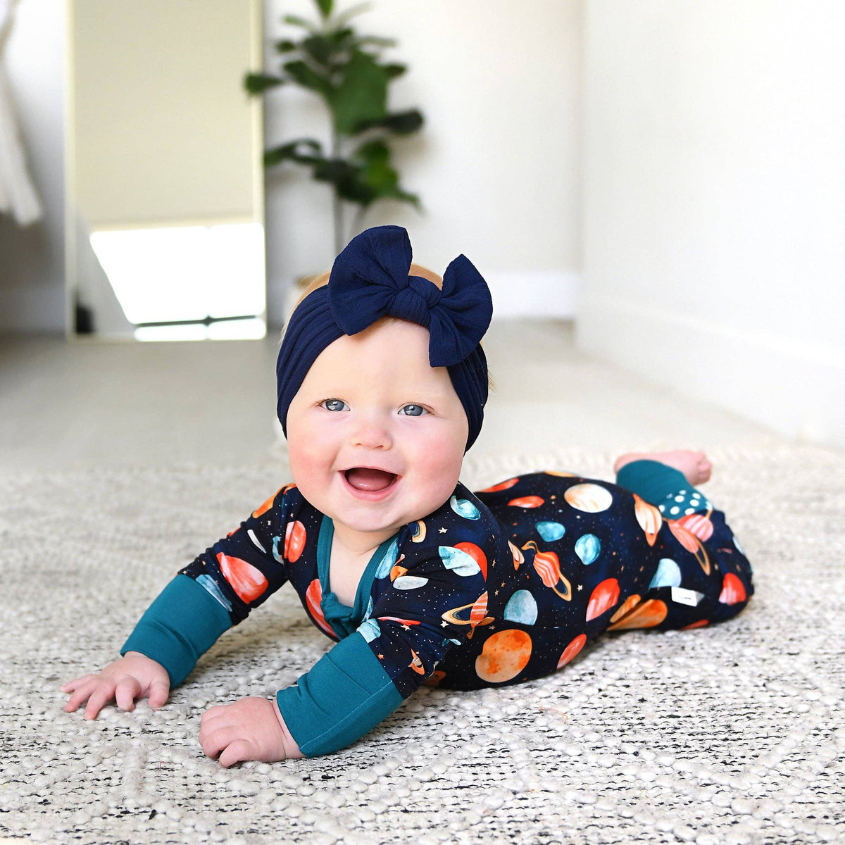 Harrison ZIP Bamboo One Piece Baby Outfit: 6-12m