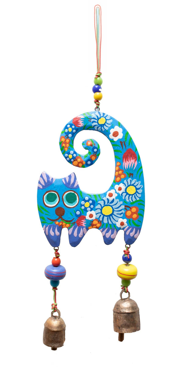 A Cat Bloom (Hand Painted!) Beads & Bells