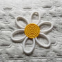 Daisy Silicone Teether Toy: White