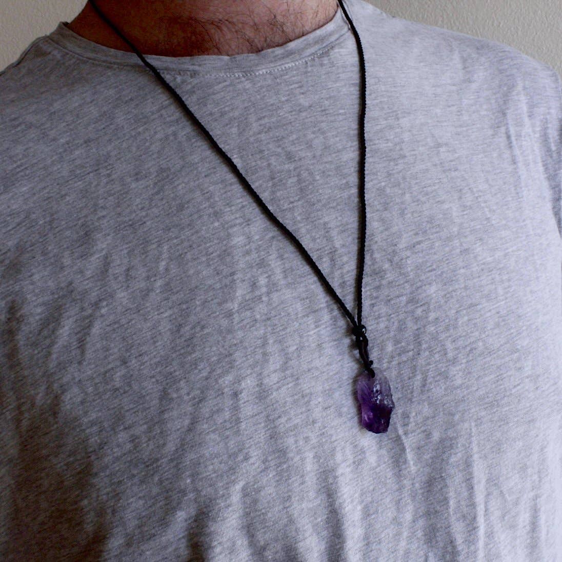 Amethyst Raw Necklace (Crystals & Stones)