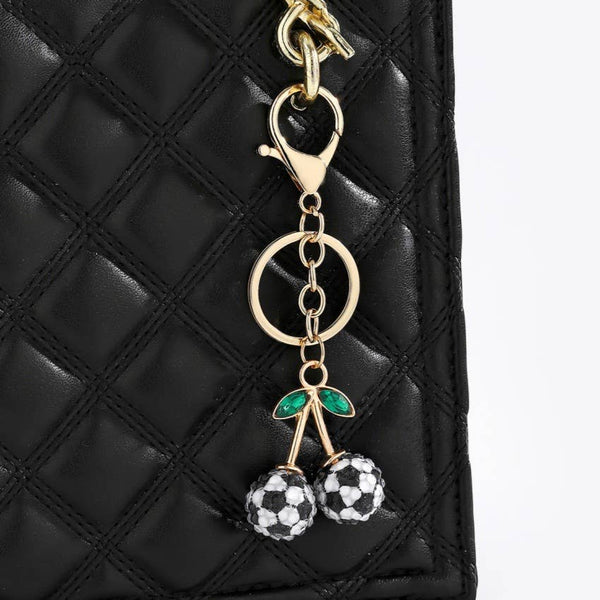Bedazzled Cherry Sports Keychain
