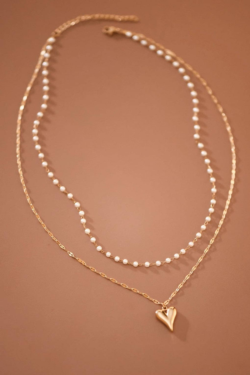 18K Gold Plated Waterproof Stainless Steel Chain Heart Necklace