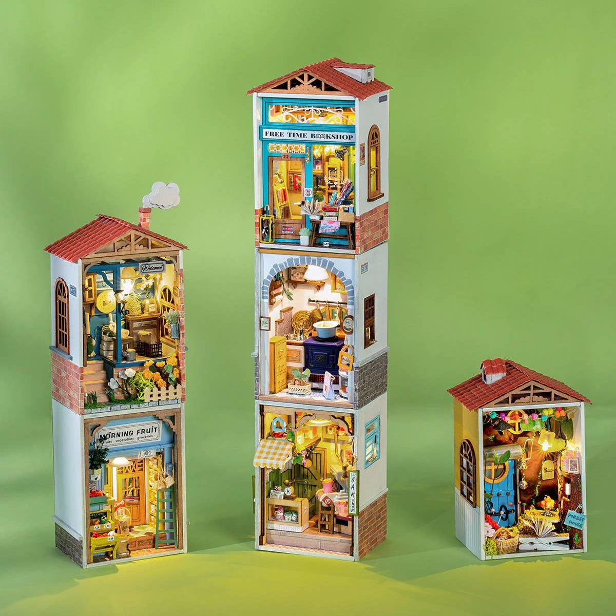 DIY Miniature House Kit: Free Time Bookshop
