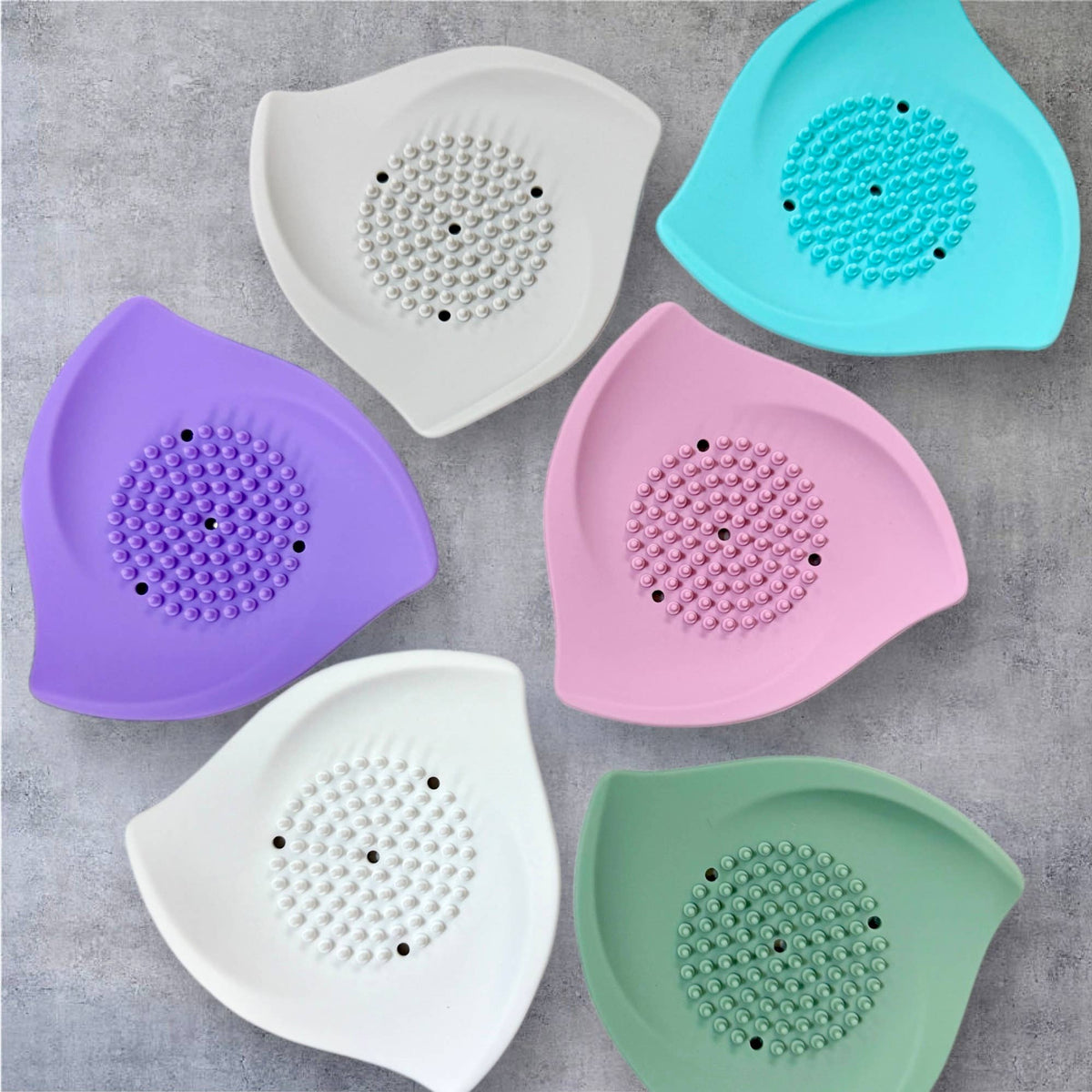 Shower Steamer Tray - Silicone Soap Tray: Cloud gray