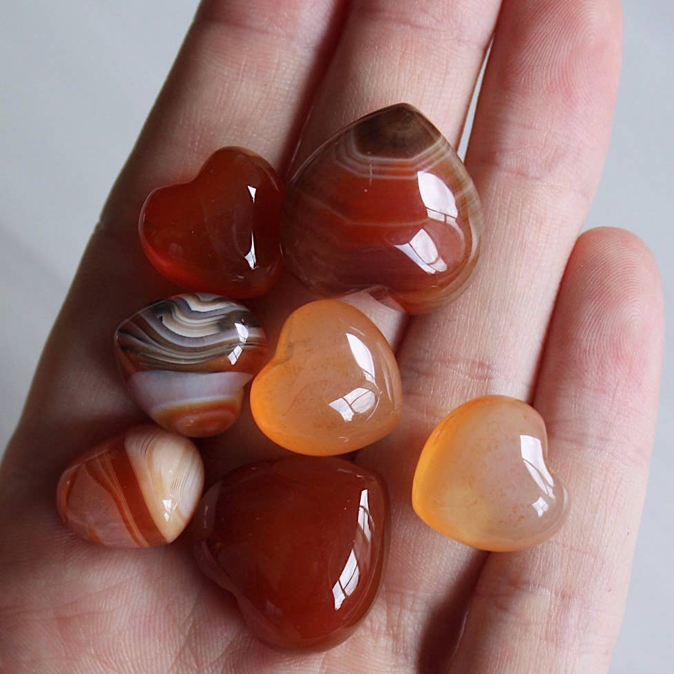 Mini Carnelian Heart (xs) - (new smaller size) (Crystals & Stones)