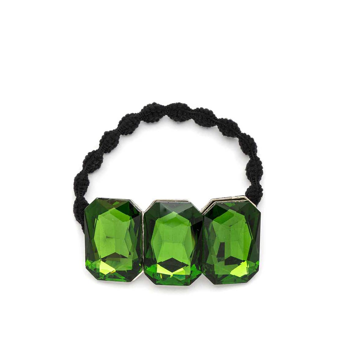 Crystal Bowtie Iconic Crystal Heart Scrunchy Hair Tie: Clear