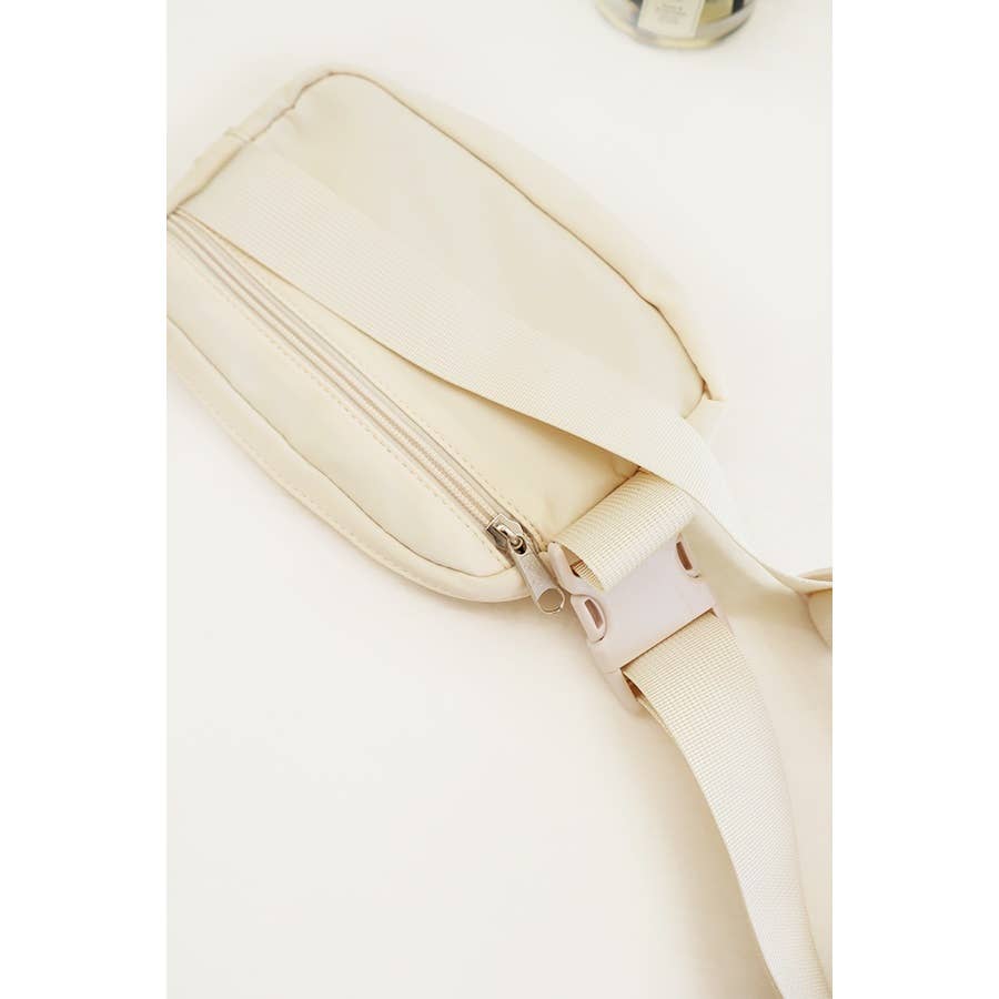 Solid Color Crossbody Fanny Pack Belt Bag: BLACK / ONE