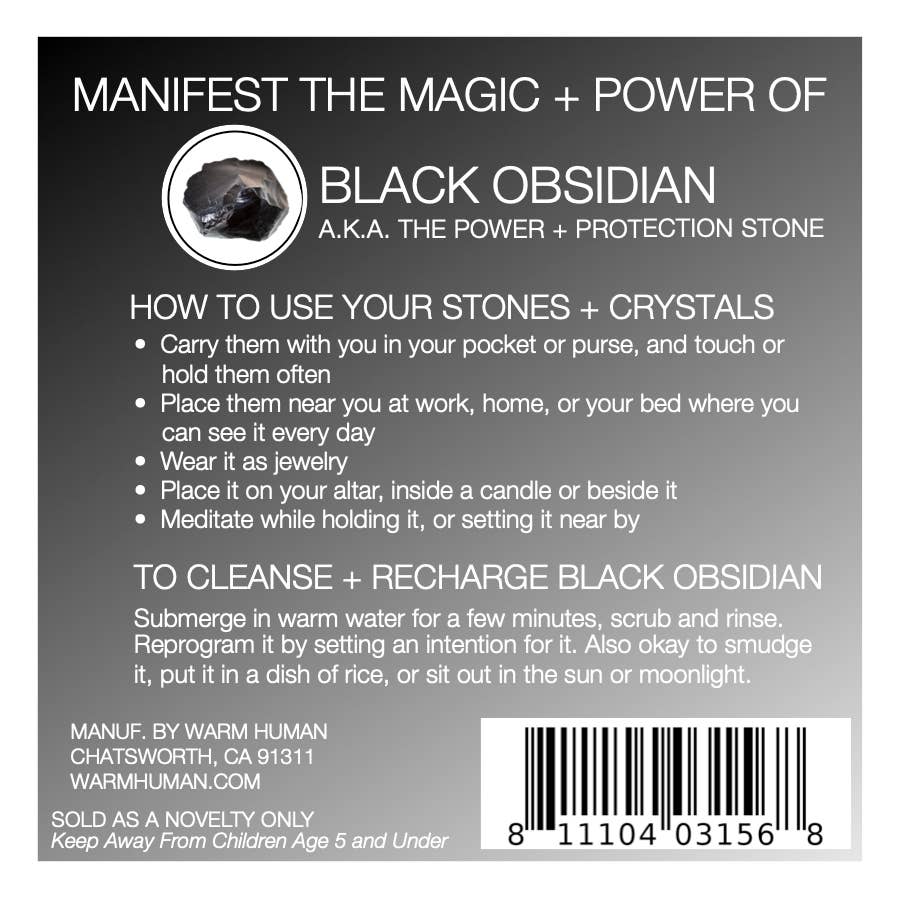 MANIFEST THE MAGIC + POWER OF YOUR CRYSTAL BLACK OBSIDIAN