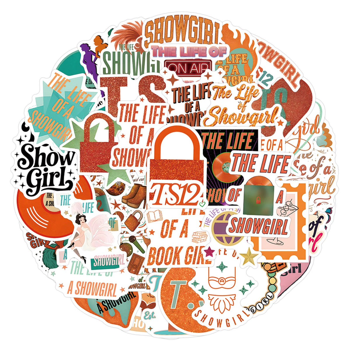 55Pcs Showgirl Waterproof Sticker