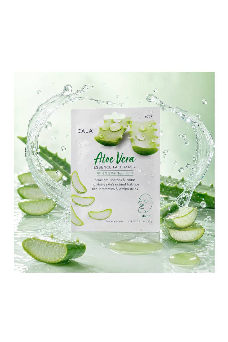 CALA 67091 Aloe Vera Soothing Facial Mask Sheet - 12pc