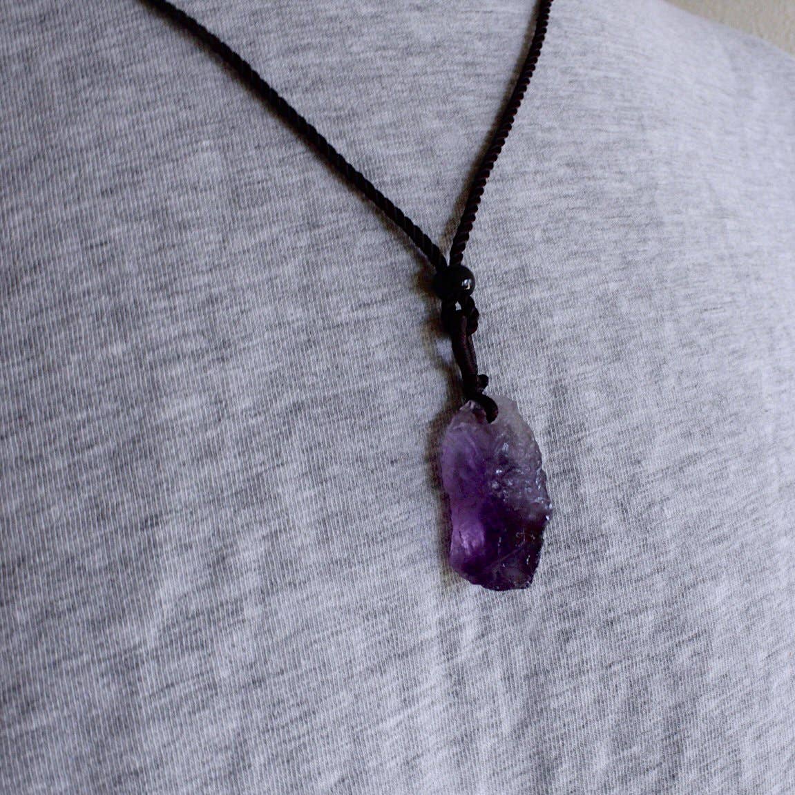 Amethyst Raw Necklace (Crystals & Stones)