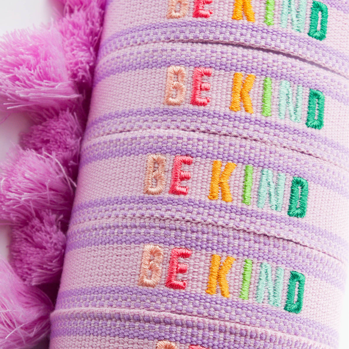 Colorful Embroidered Bracelets: Blush | Be Kind