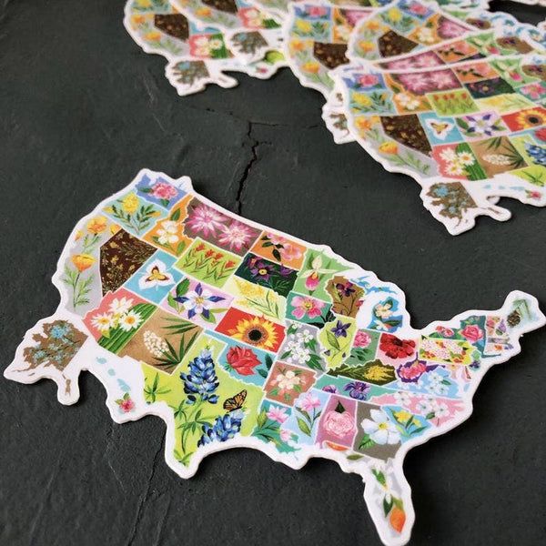 US State Flowers Sticker