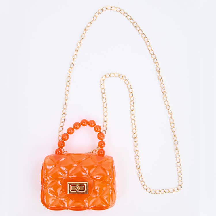 Clear Jelly Purse: Hot pink