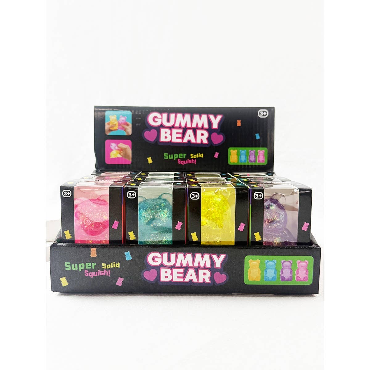 Glittered Gummy Bear Squishy Toy: MIX COLOR / ONE(12)