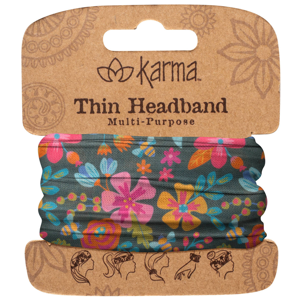 Thin Headband: Rainbow Tie Dye