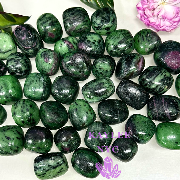Natural Ruby Zoisite Tumble Healing Energy
