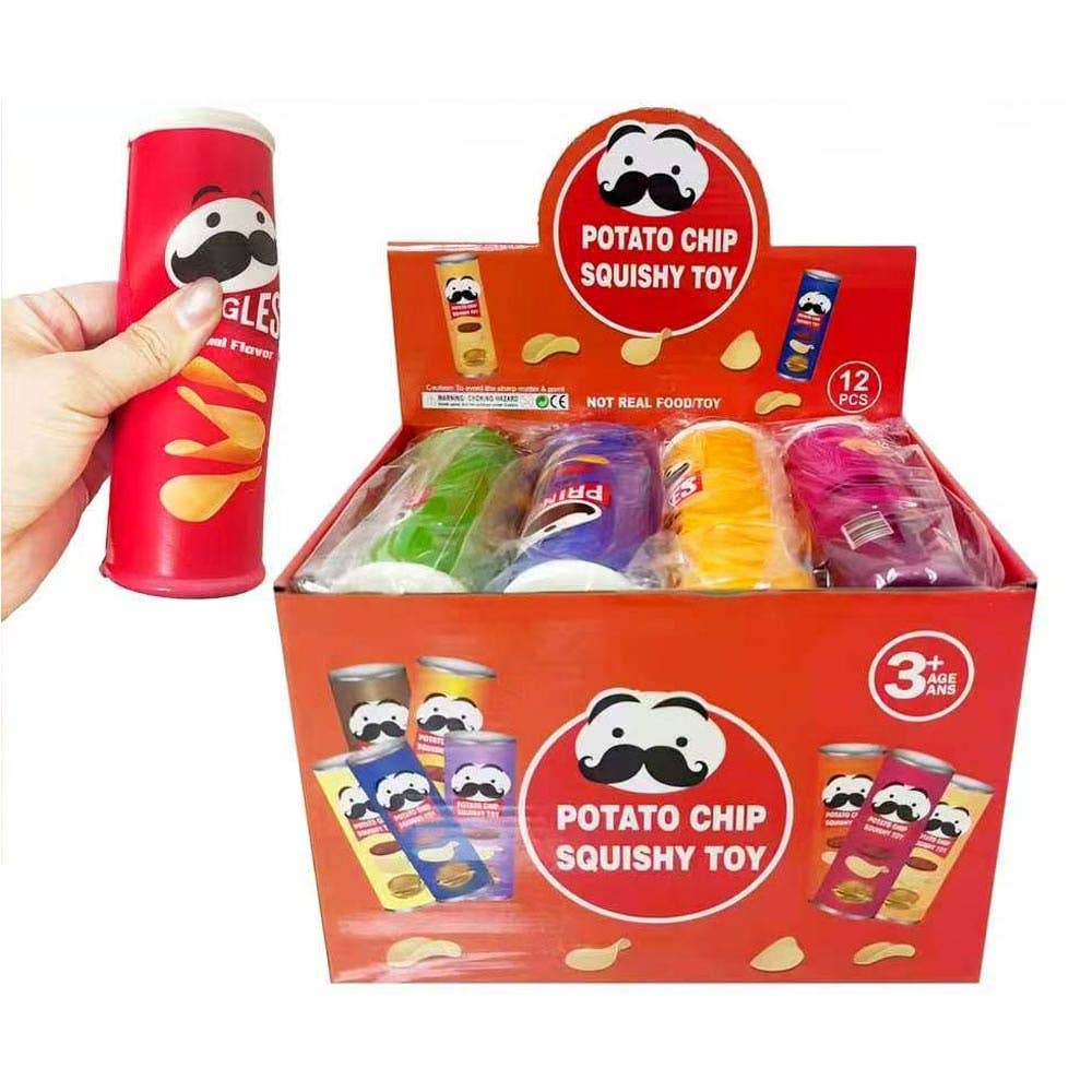 12PCS - Potato Chip Can Squeeze Squishy Stress Relief Toy Set