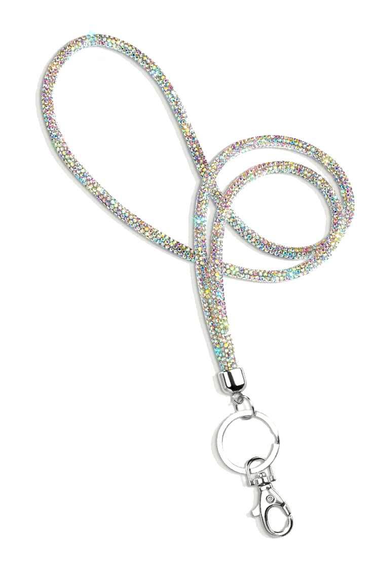 Rhinestone Sparkle Landyard: Teal