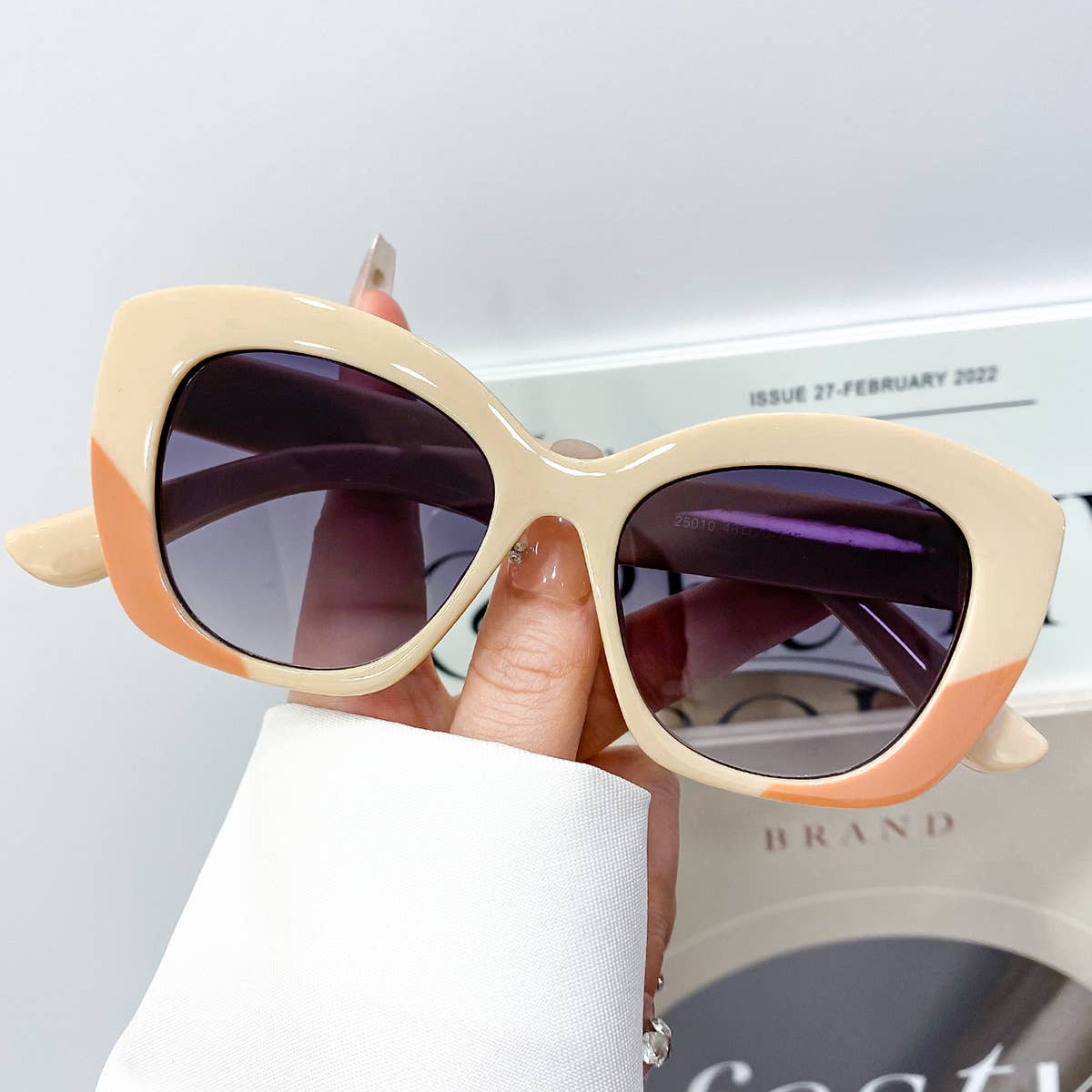 Fashion Cat Eye Leopard Print Retro Flat Sunglasses: Leopard / M