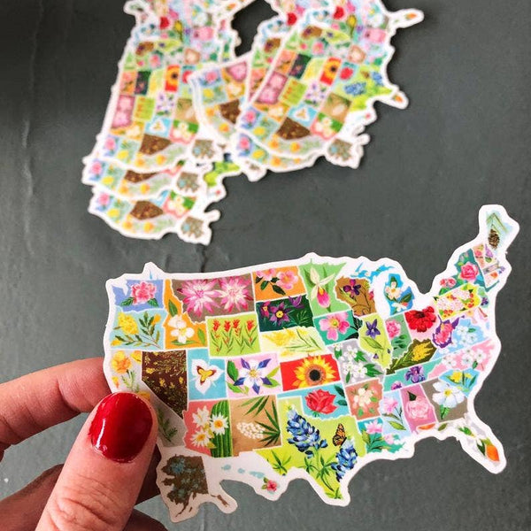 US State Flowers Sticker