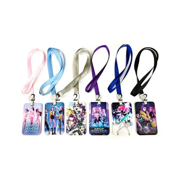 Kpop Demon Hunters HUNTRIX Printed Lanyard ID Holders - Candle Queen Candles