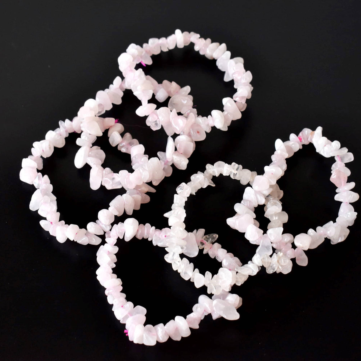 Healing Stone | Rose Quartz | Spiritual Gift | Chip Bracelet - Candle Queen Candles