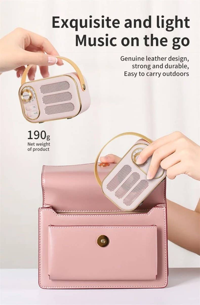Retro Bluetooth Speaker Version 2: PINK / 1 (ONE SIZE) - Candle Queen Candles