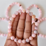 Healing Bracelet | Pink Opal | Gemstone Bracelet: 6mm - Candle Queen Candles