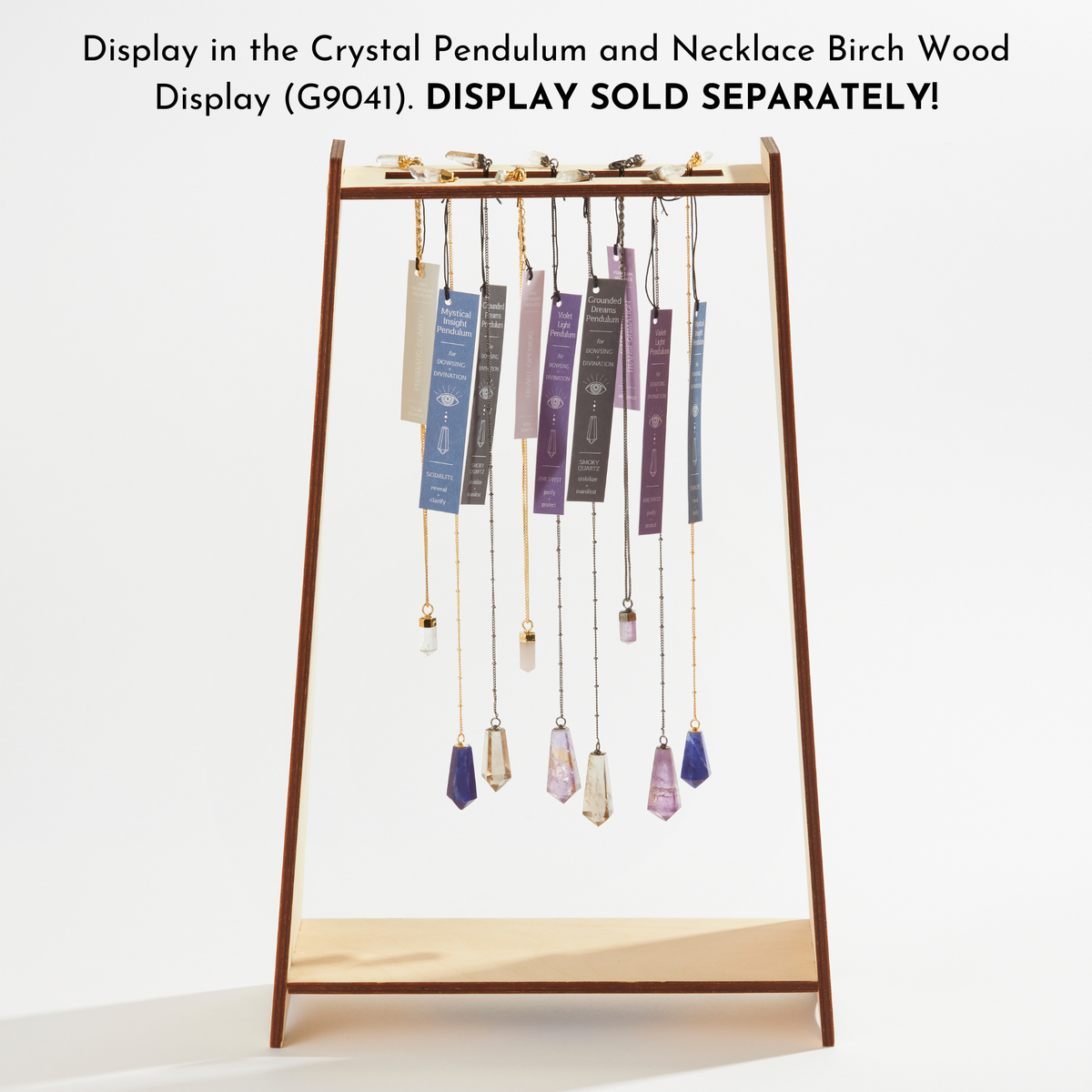 Mini Crystal Pendulum Necklace: Clear Quartz
