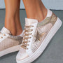 Gold Glitter Star Patchwork Sneakers size 8.5, 9.