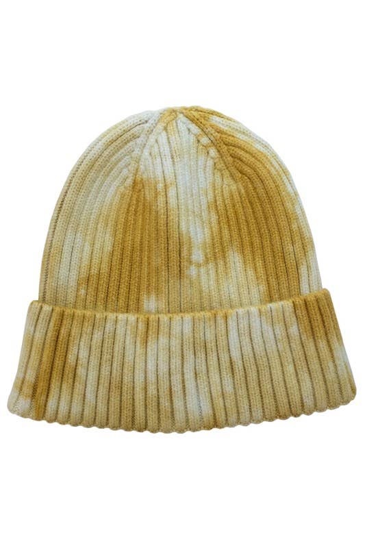 Women Tie-dye Beanie - Double Layer for Cold Weather: Burgundy
