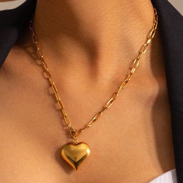 18K Gold Plated Waterproof Stainless Steel Chain Necklace