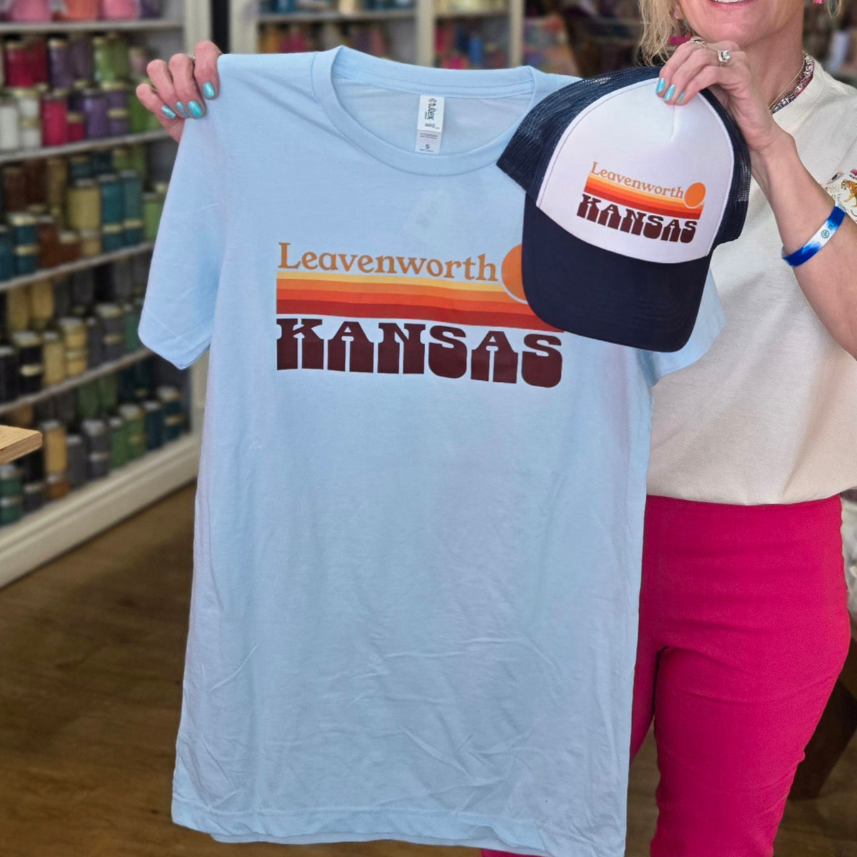 Leavenworth, Kansas tee  Ice Blue