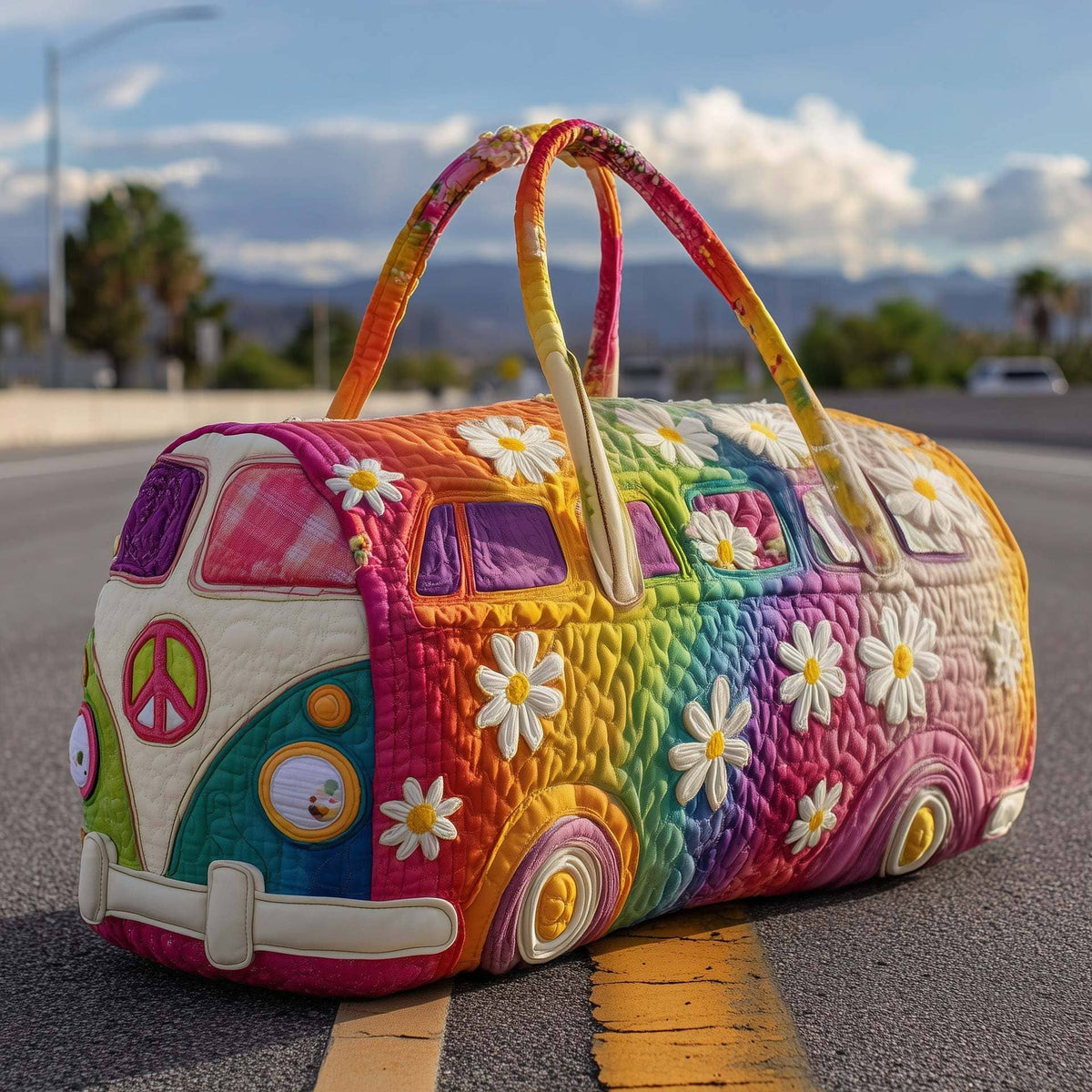 Quilted VW Bus Totes