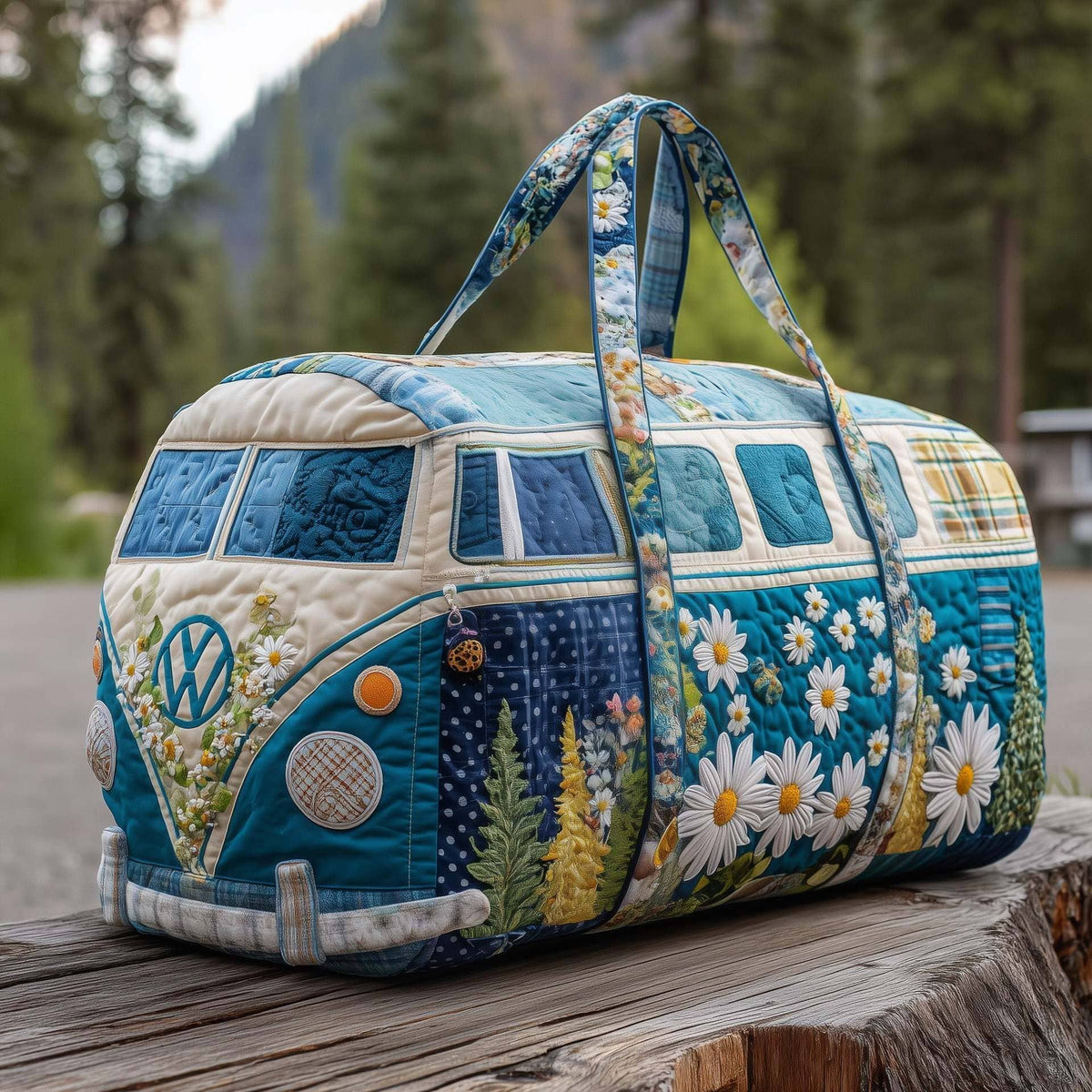 Quilted VW Bus Totes