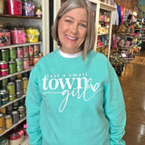 Just a Small Town Girl Crew - Turquoise - Candle Queen Candles