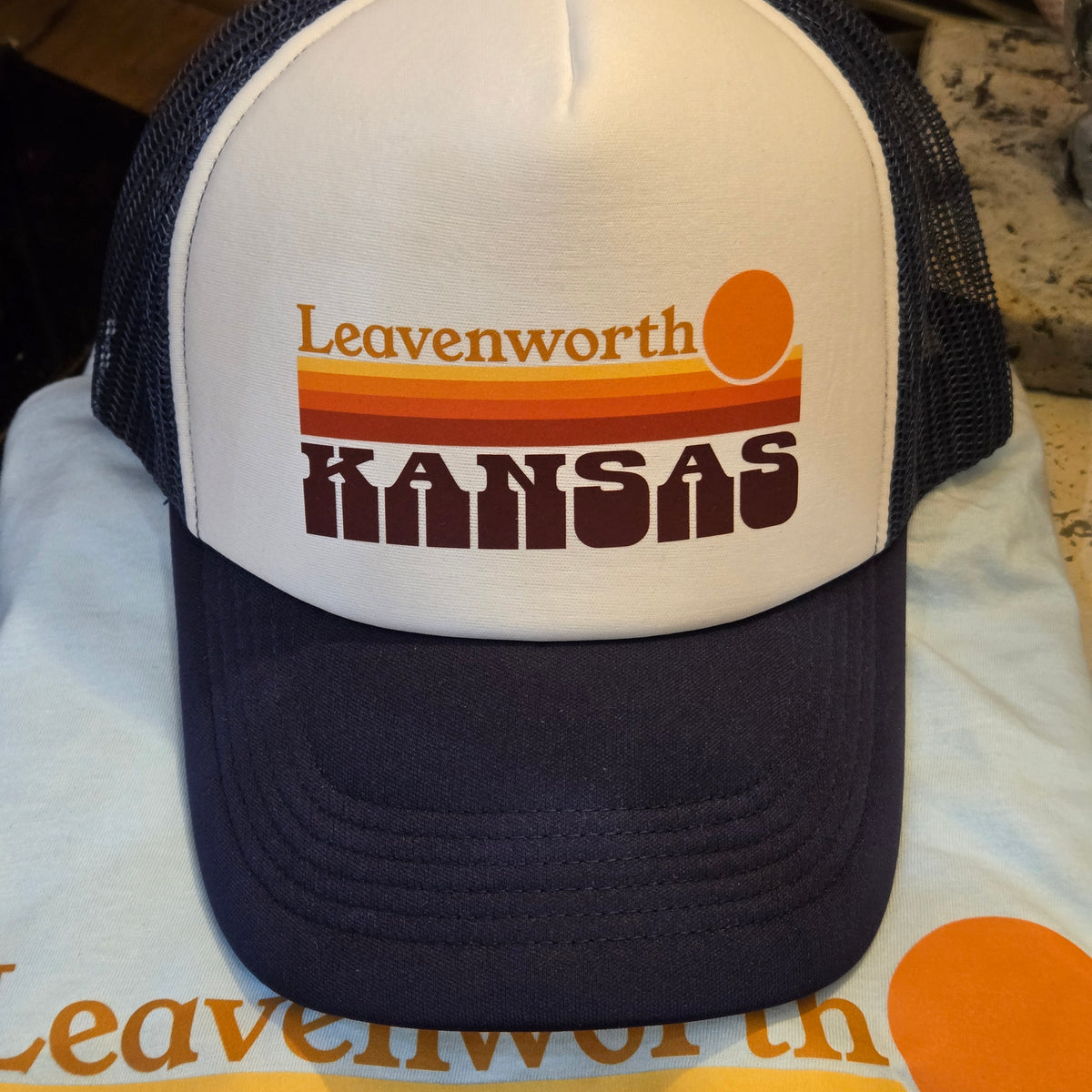 Leavenworth, Kansas Hat: Navy/White