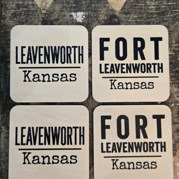 LEAVENWORTH KS PERSONALIZED Magnet/Drink Coaster