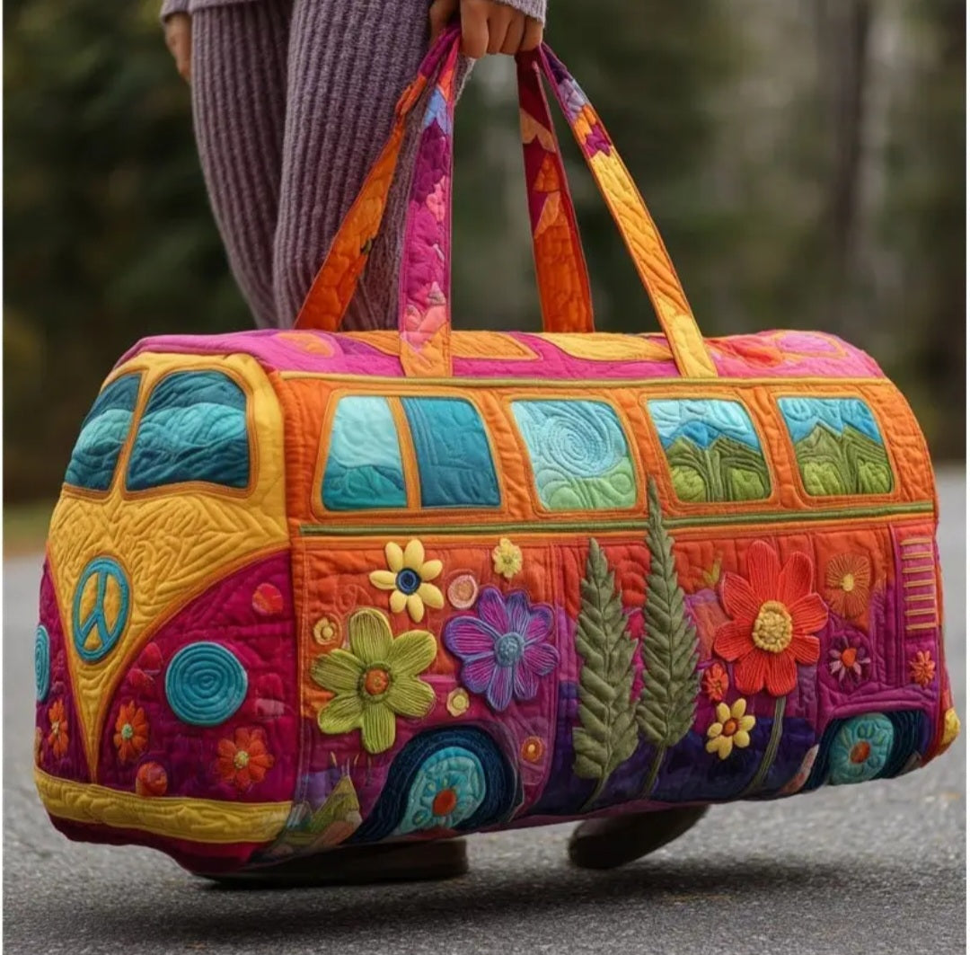 Quilted VW Bus Totes