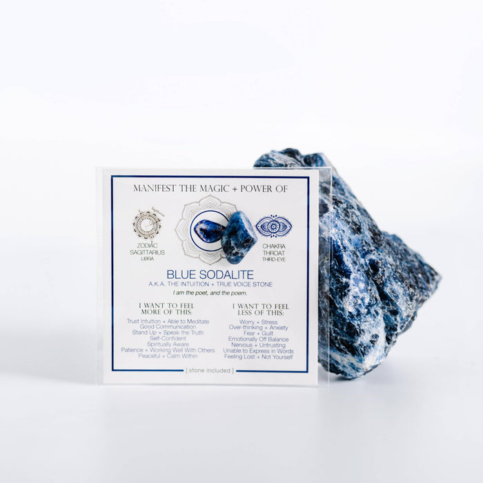 MANIFEST THE MAGIC + POWER OF YOUR CRYSTAL BLUE SODALITE
